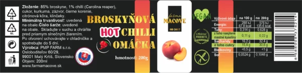 Broskyňová hot chilli omáčka