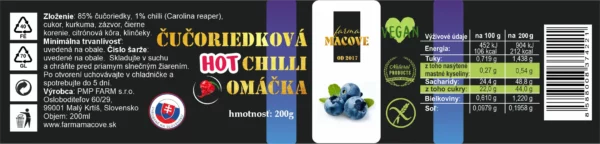 Čučoriedka hot chilli omáčka