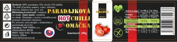 Paradajková hot chilly omáčka