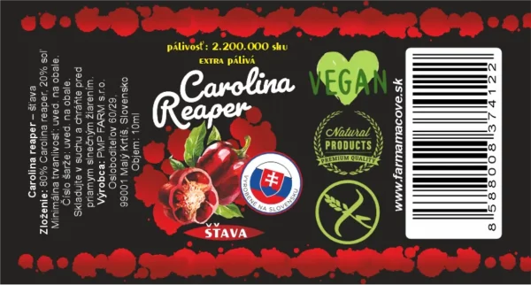Chilli šťava z Caroliny reaper